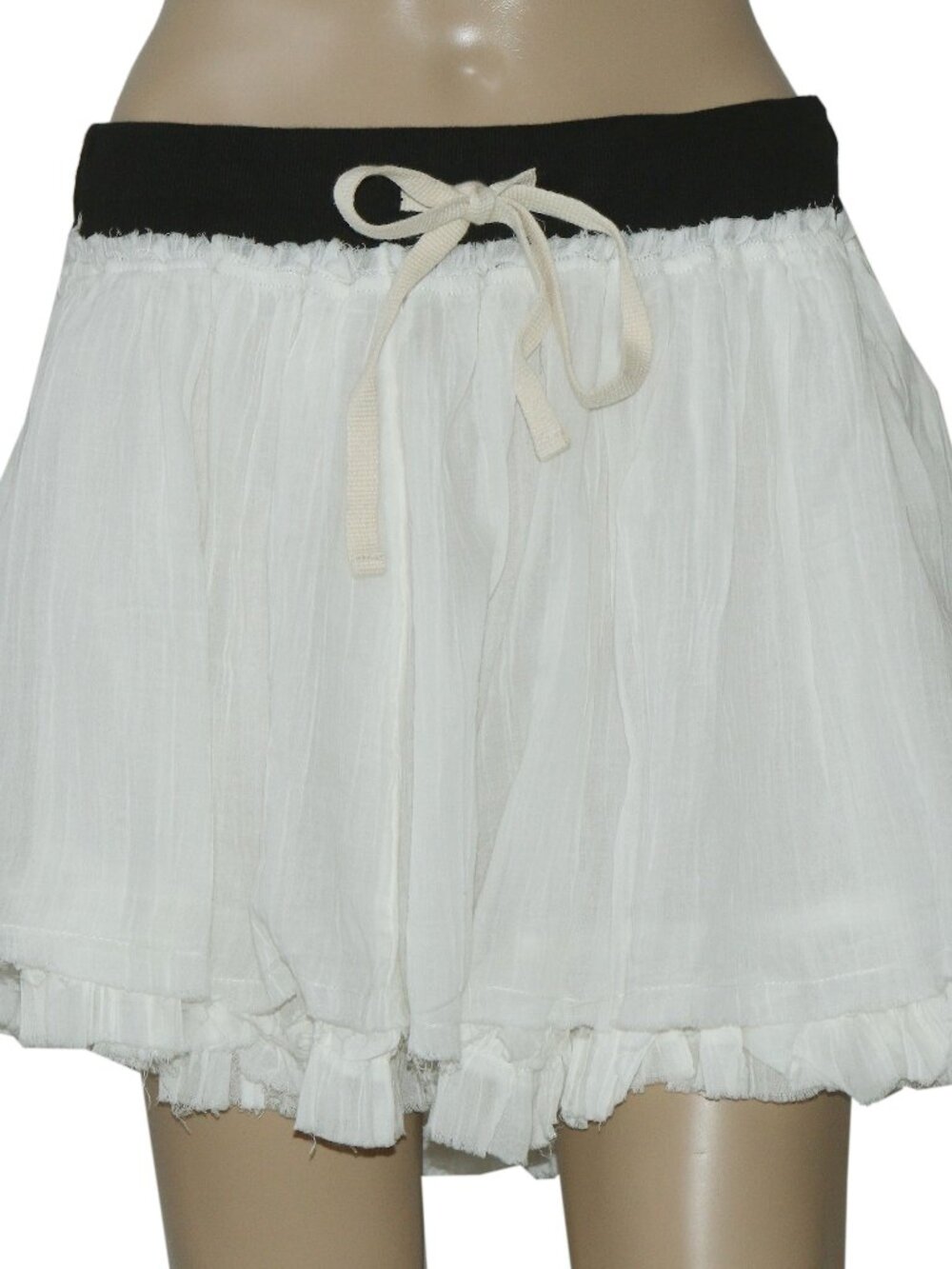 Free People Free-Est Pretty Please Mini Skirt White Drawstring XL - Picture 3 of 6